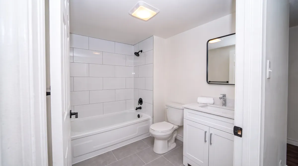 Illustration of a finished apartment bathroom